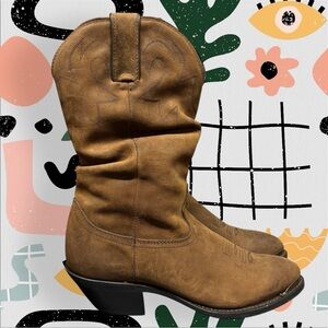 Durango | Women’s 11” Slouch Distressed Tan Leather Western Cowboy Boots